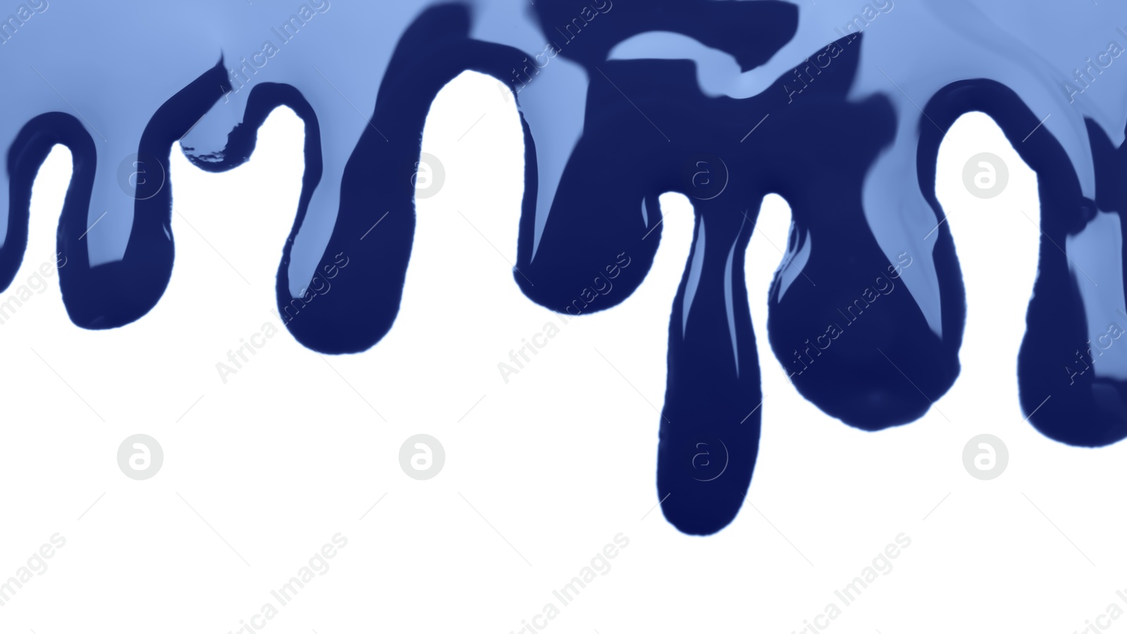 Photo of Sample of blue printer ink isolated on white, top view