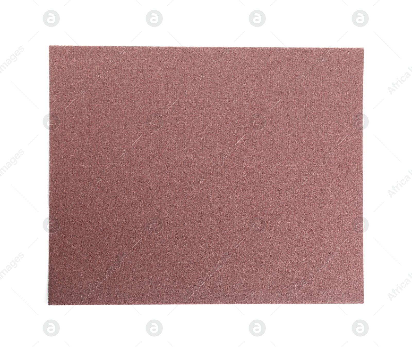 Photo of One sheet of sandpaper isolated on white