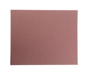 One sheet of sandpaper isolated on white