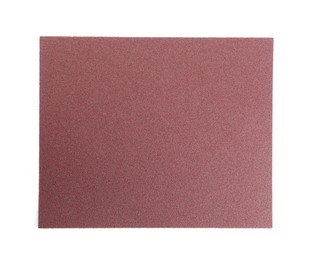 Photo of One sheet of sandpaper isolated on white