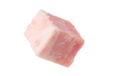 Photo of Cube of raw bacon isolated on white