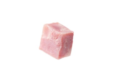 Photo of Cube of raw bacon isolated on white