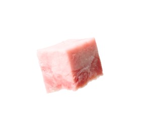 Photo of Cube of raw bacon isolated on white