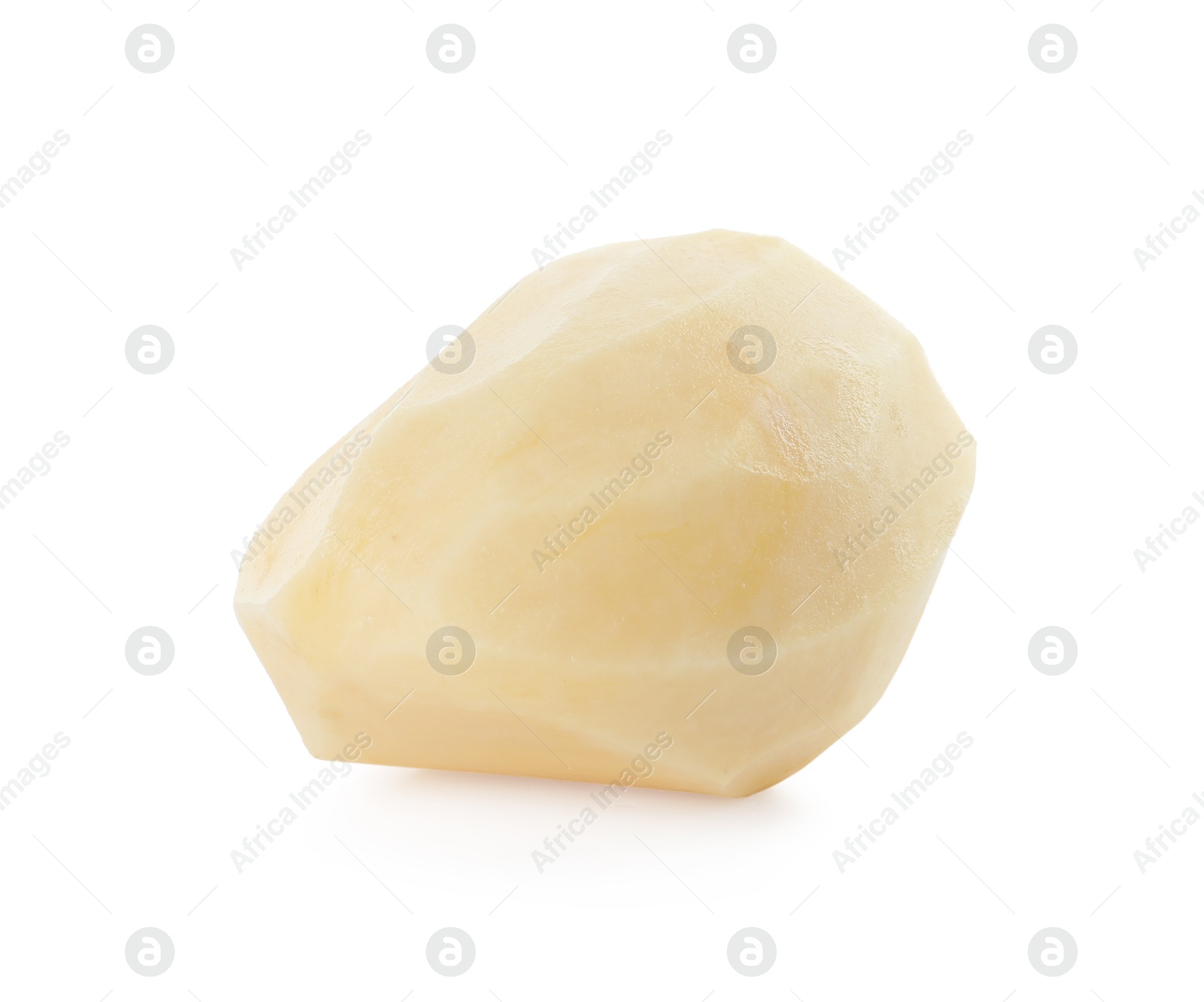 Photo of One fresh raw potato isolated on white