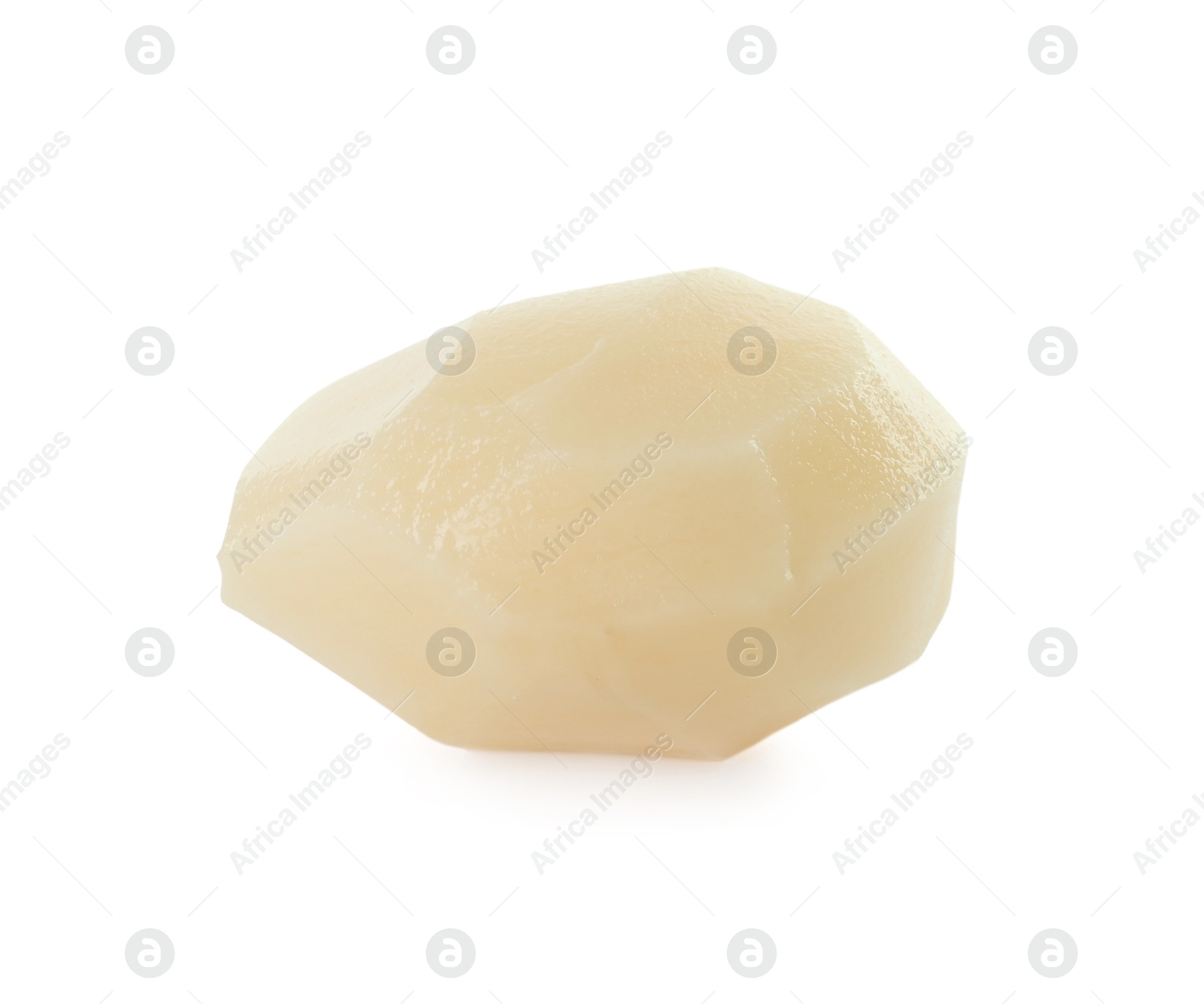 Photo of One fresh raw potato isolated on white