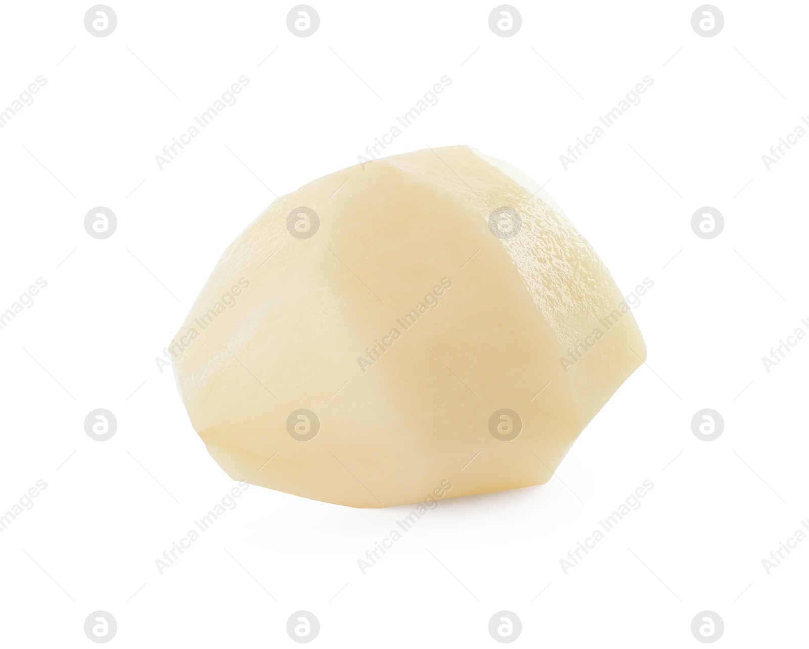 Photo of One fresh raw potato isolated on white