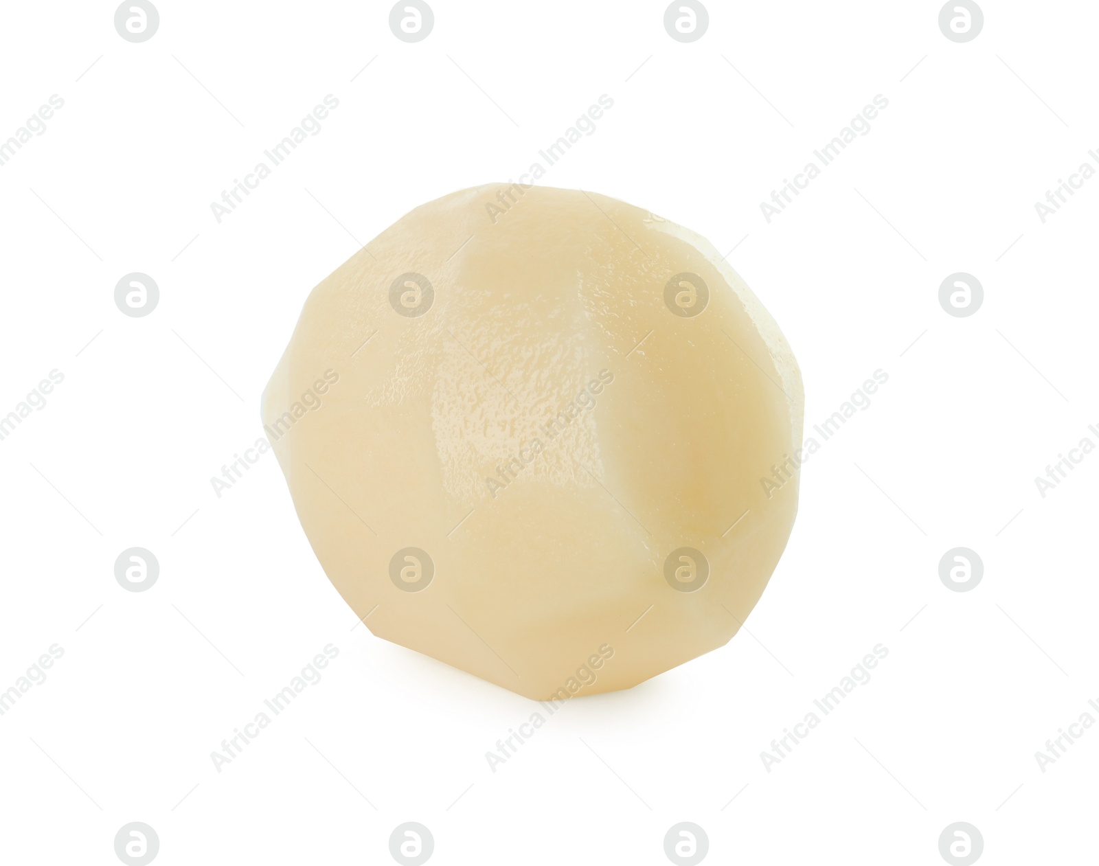 Photo of One fresh raw potato isolated on white