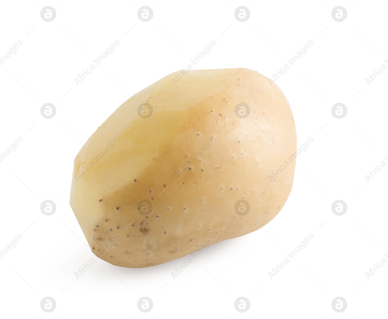 Photo of One fresh raw potato isolated on white