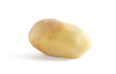 Photo of One fresh raw potato isolated on white