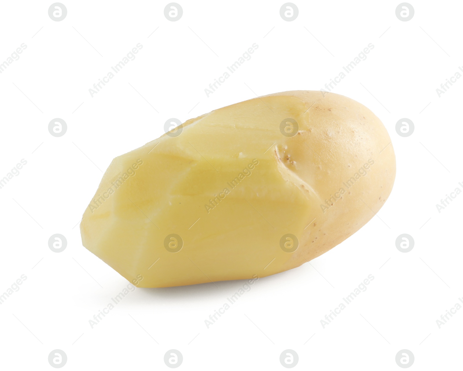 Photo of One fresh raw potato isolated on white