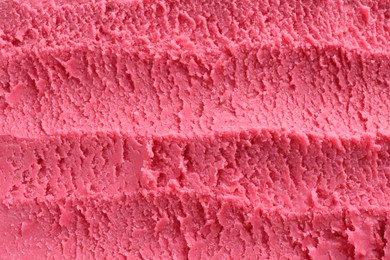 Delicious watermelon sorbet as background, top view