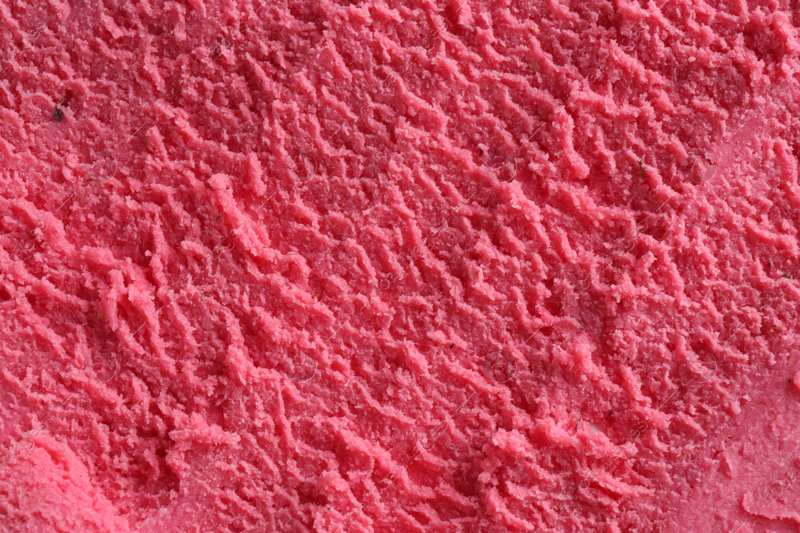 Photo of Delicious watermelon sorbet as background, top view