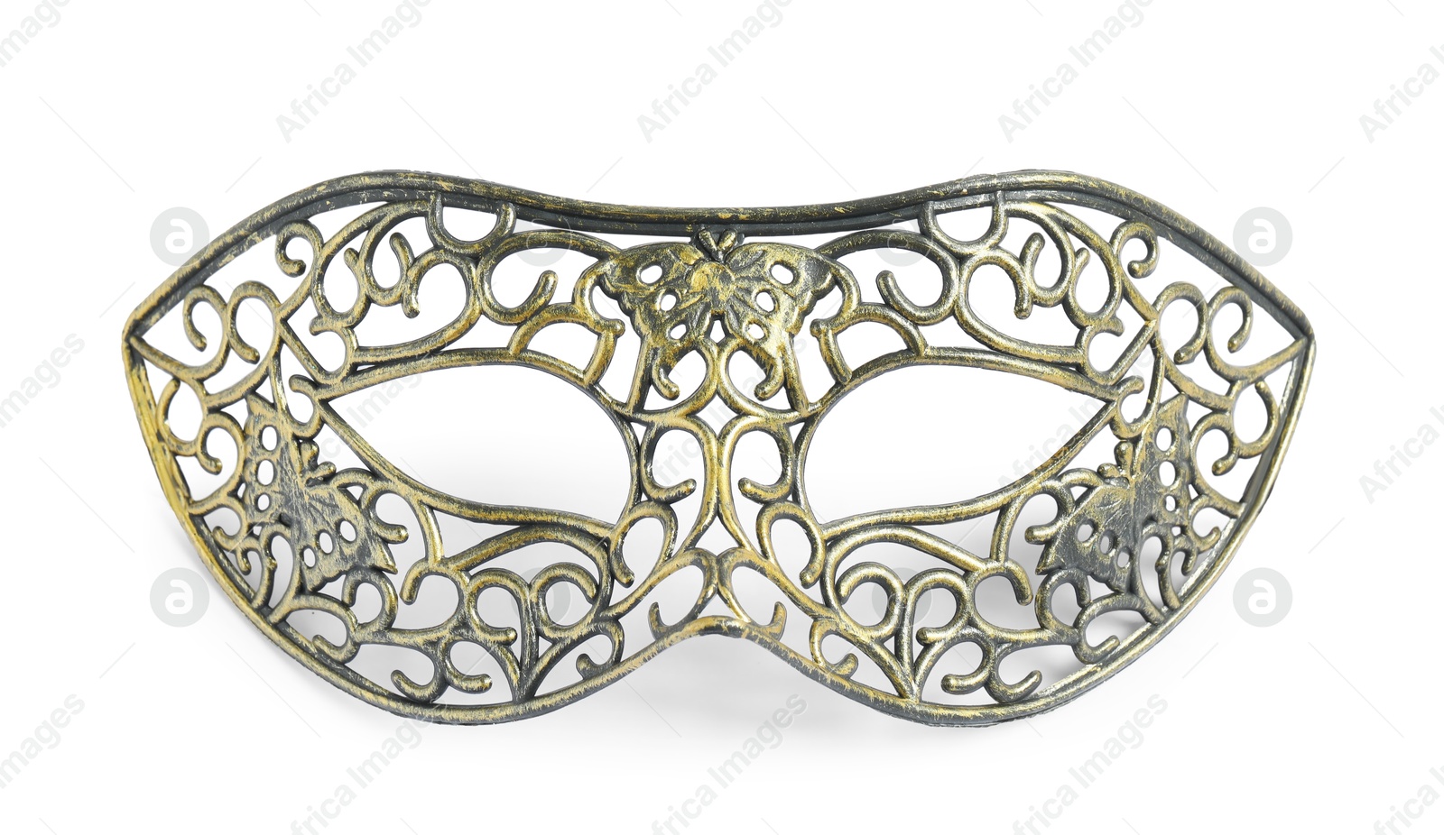 Photo of One beautiful carnival mask isolated on white