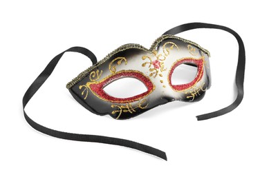 One beautiful carnival mask isolated on white