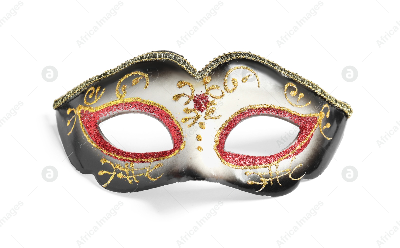 Photo of One beautiful carnival mask isolated on white