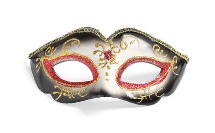 Photo of One beautiful carnival mask isolated on white