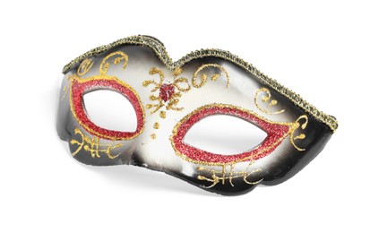 Photo of One beautiful carnival mask isolated on white