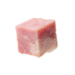 Photo of Cube of raw bacon isolated on white