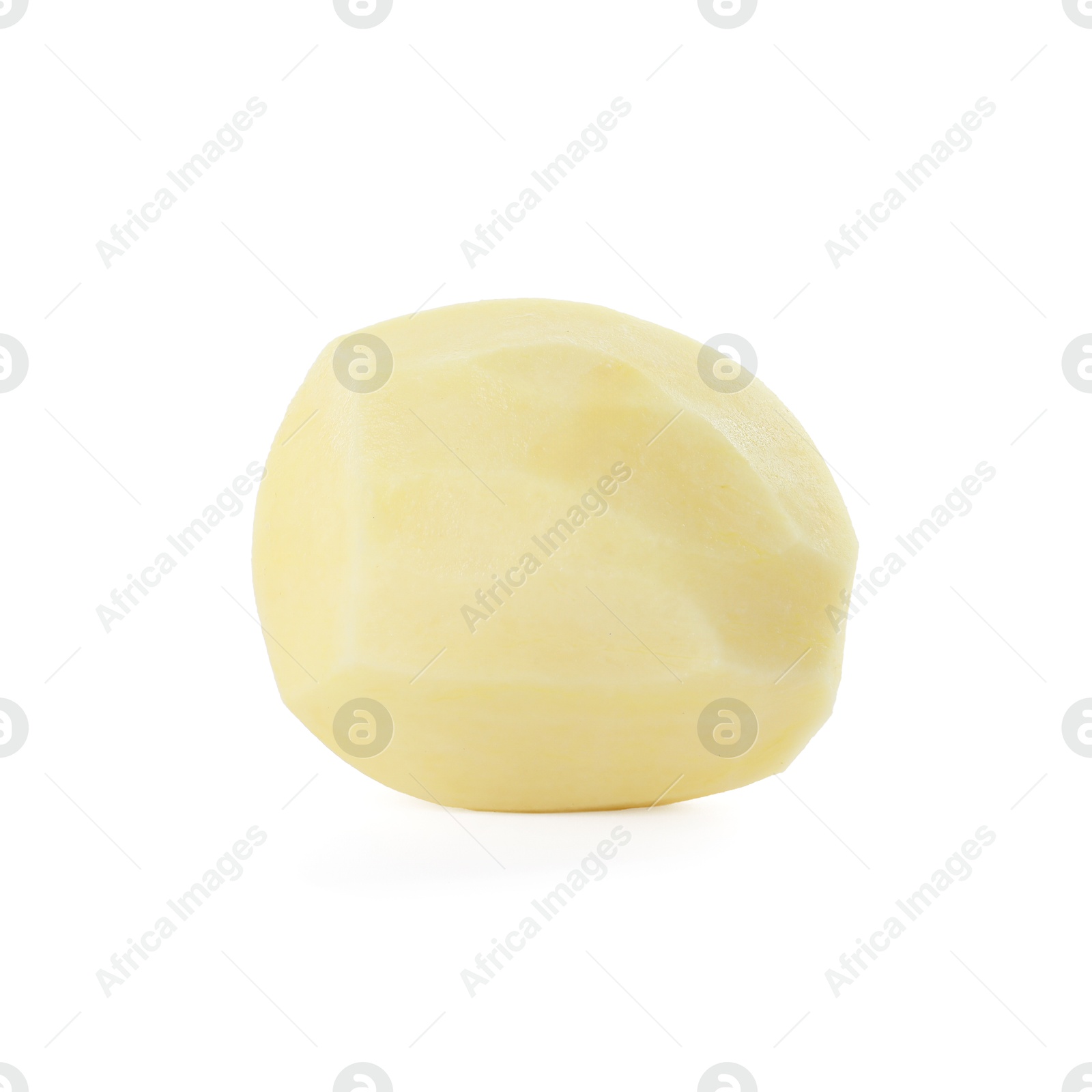 Photo of One fresh raw potato isolated on white