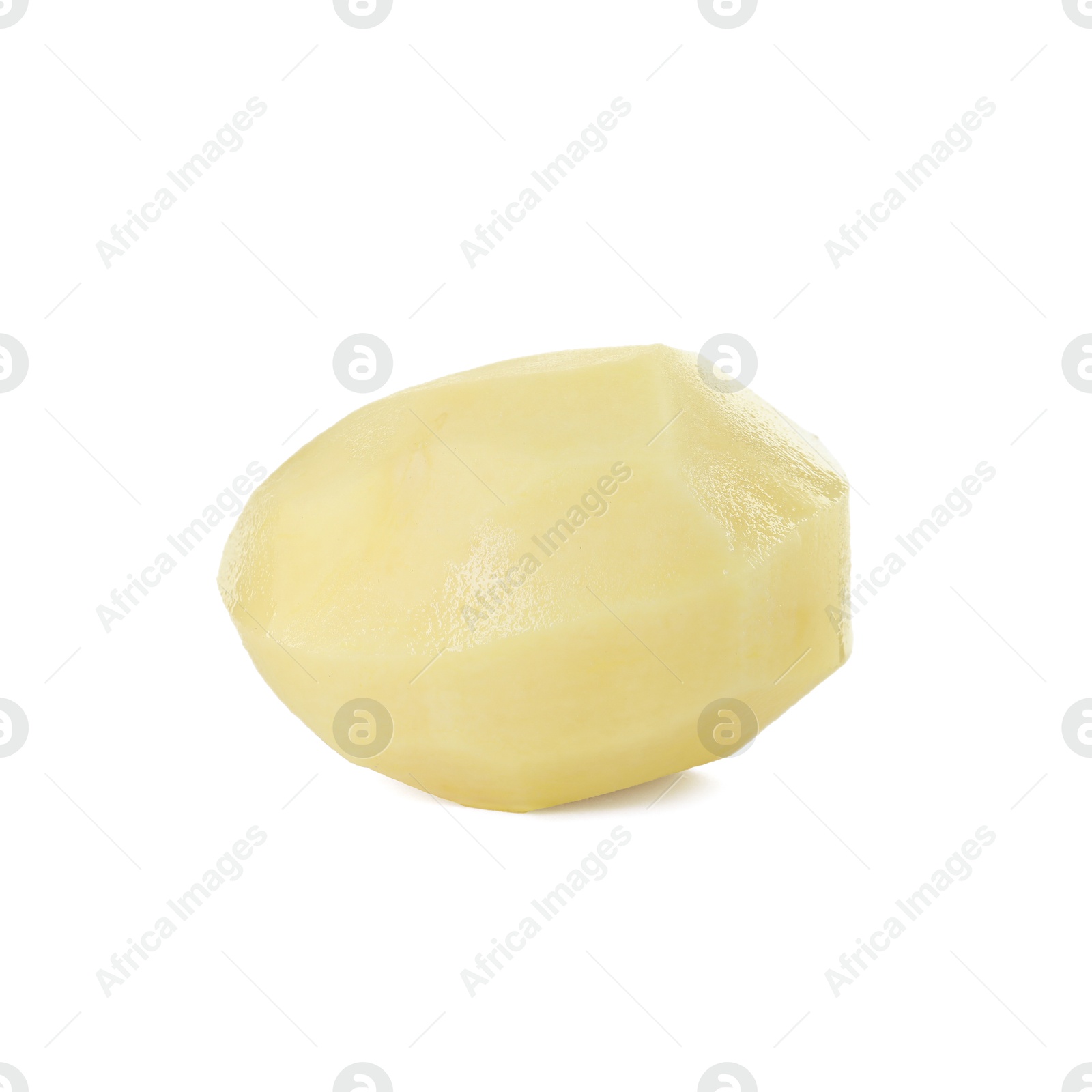 Photo of One fresh raw potato isolated on white