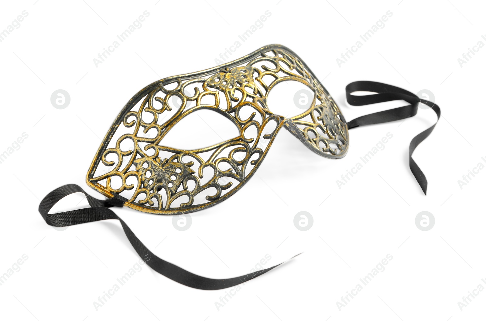 Photo of One beautiful carnival mask isolated on white