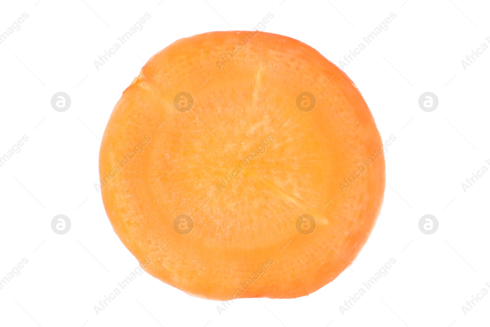 Photo of Slice of fresh ripe carrot isolated on white