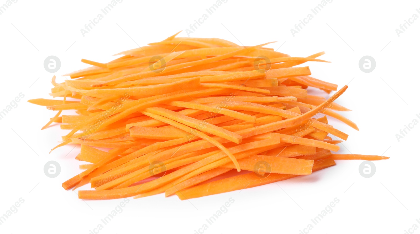 Photo of Cut fresh ripe carrot isolated on white