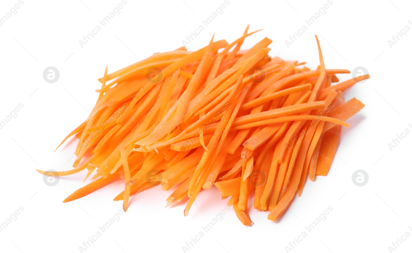 Photo of Cut fresh ripe carrot isolated on white