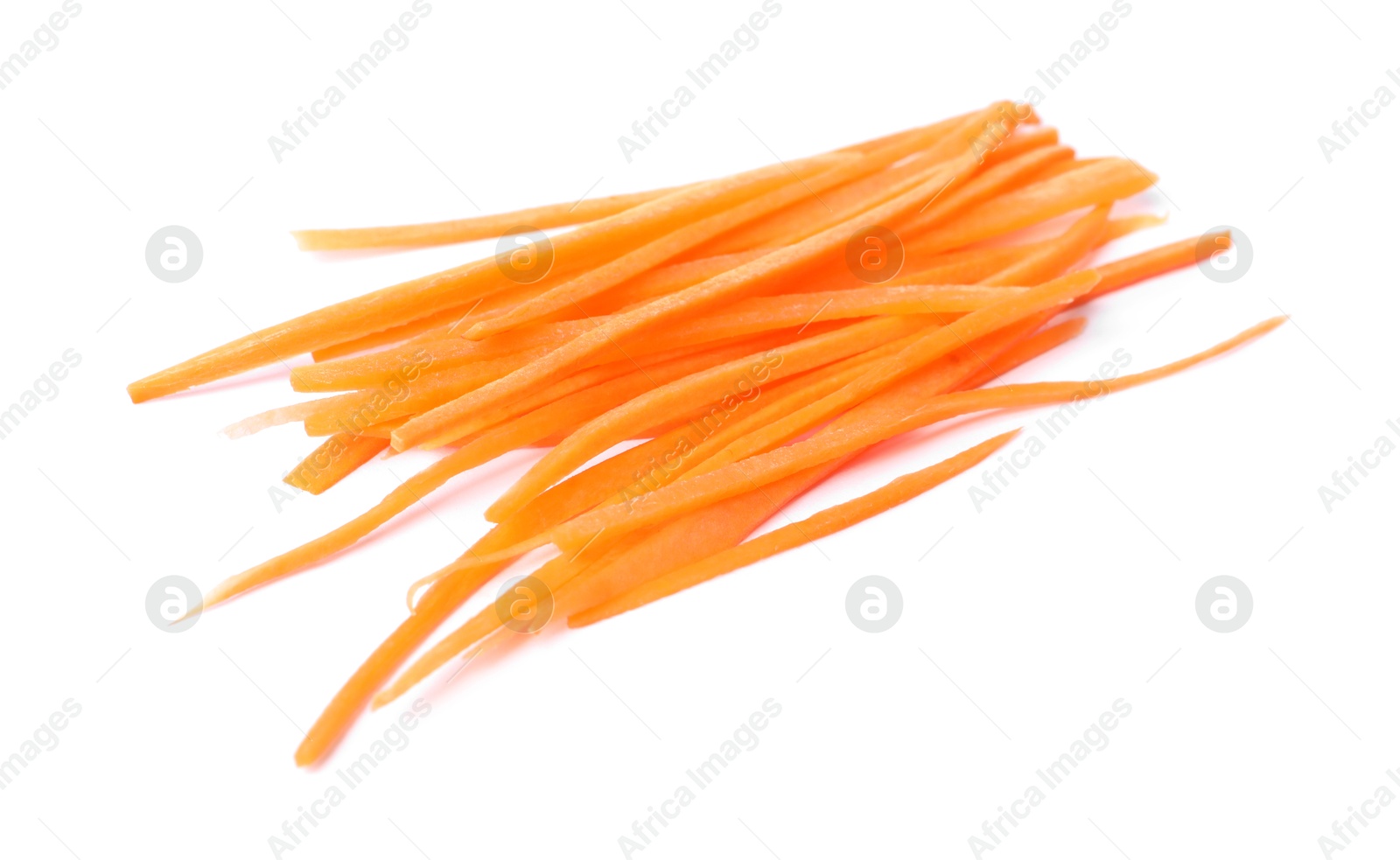 Photo of Cut fresh ripe carrot isolated on white