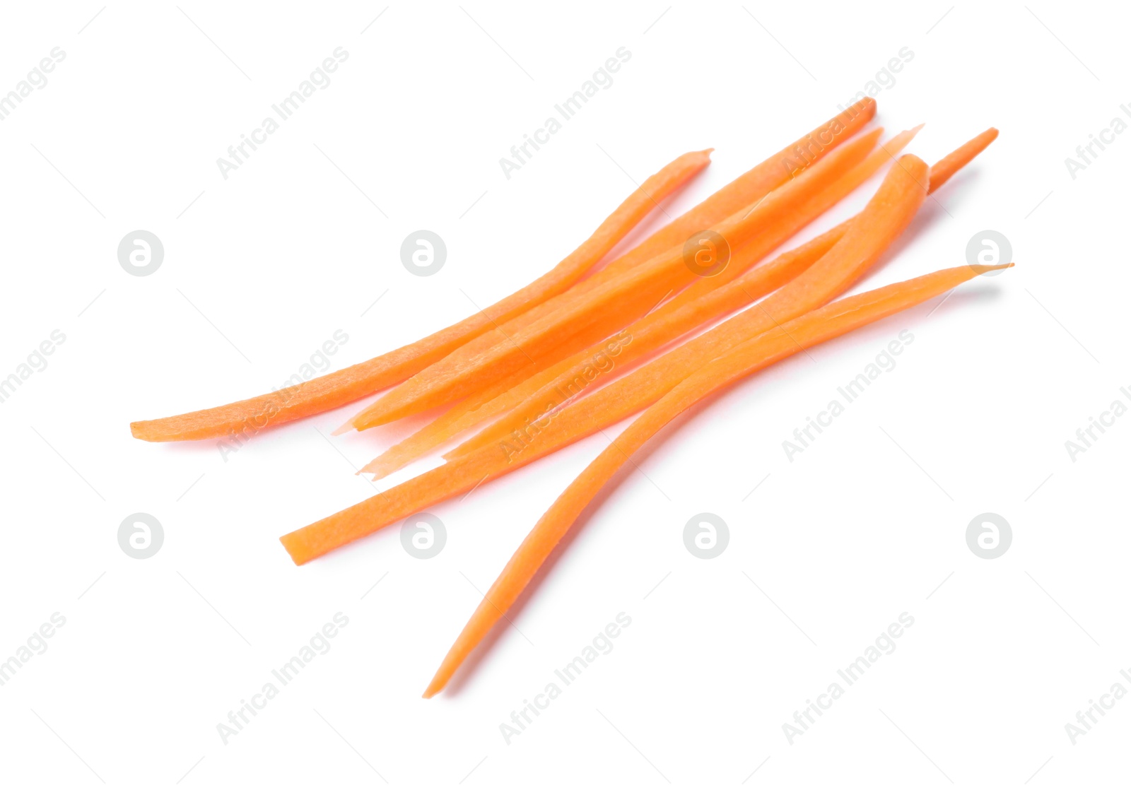 Photo of Cut fresh ripe carrot isolated on white