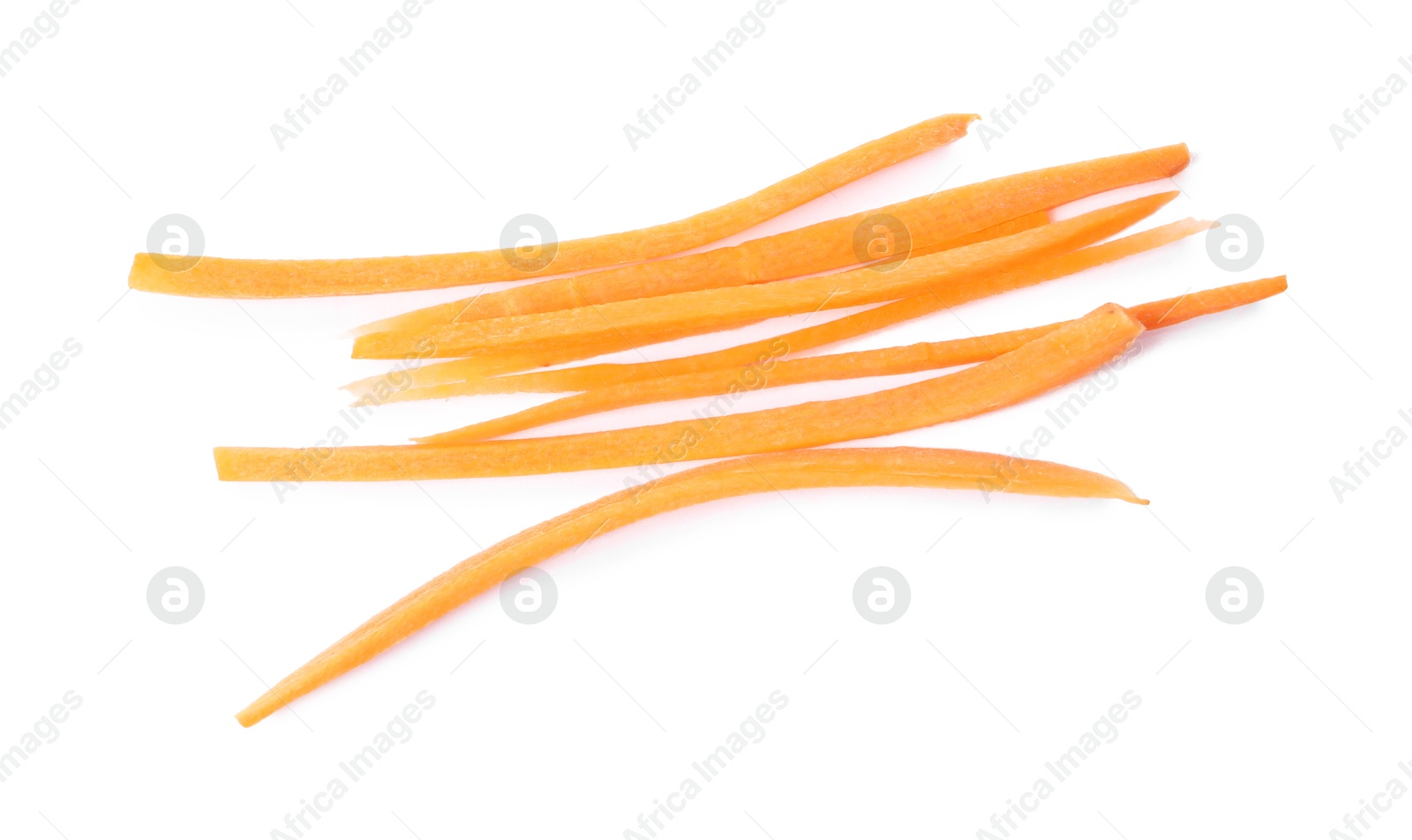 Photo of Cut fresh ripe carrot isolated on white