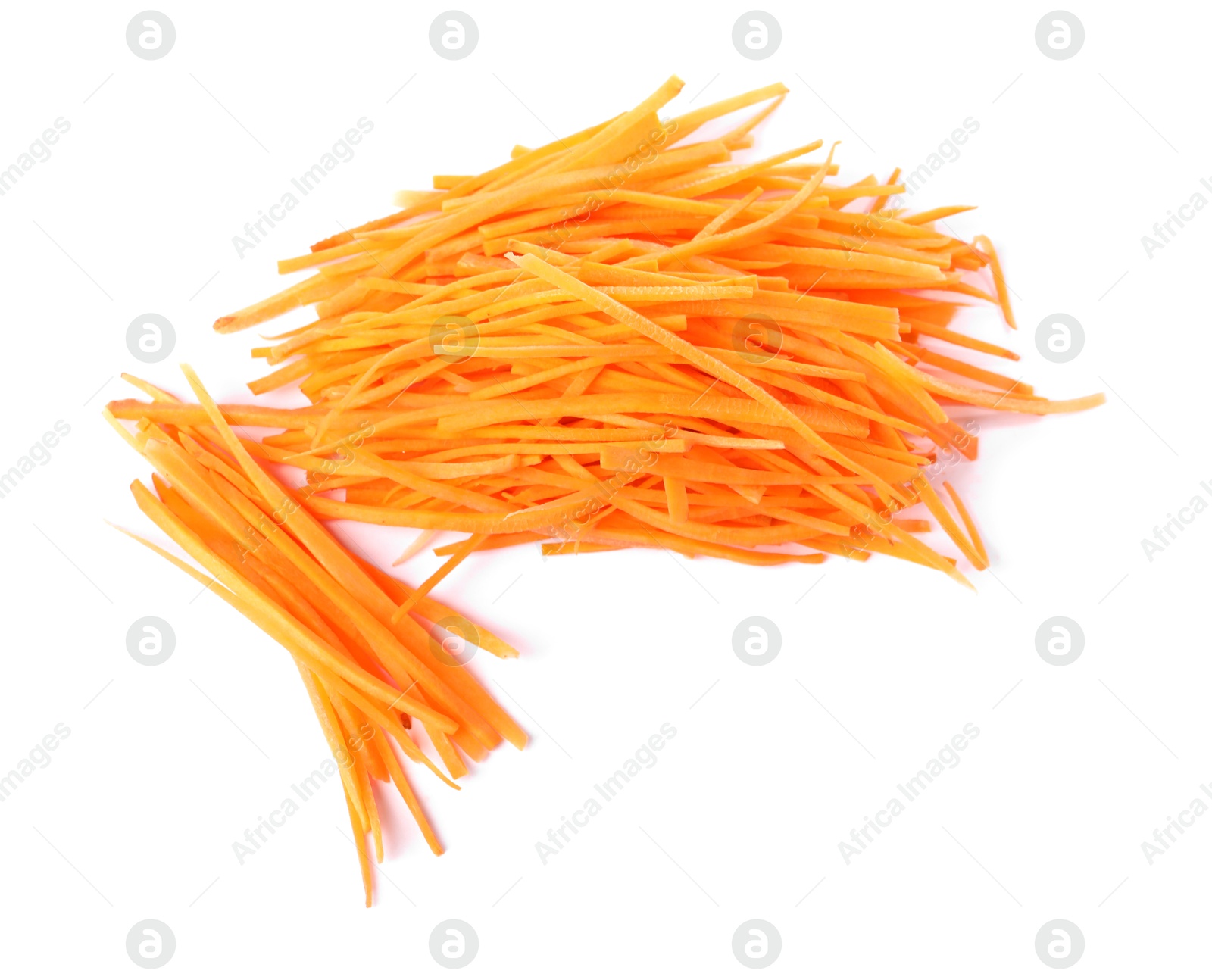 Photo of Cut fresh ripe carrot isolated on white