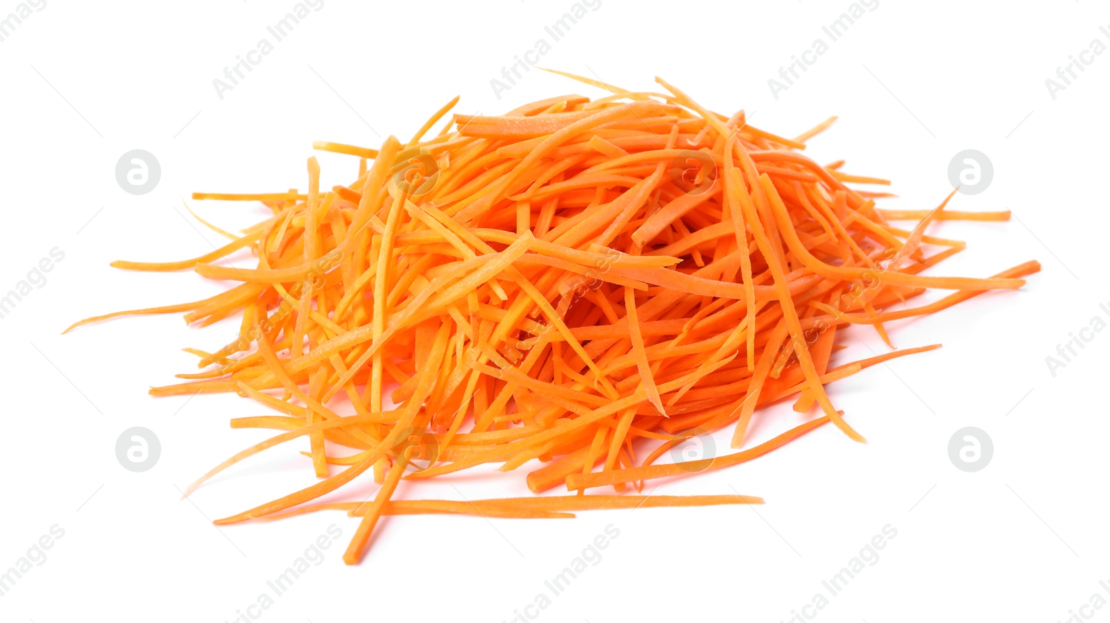 Photo of Cut fresh ripe carrot isolated on white