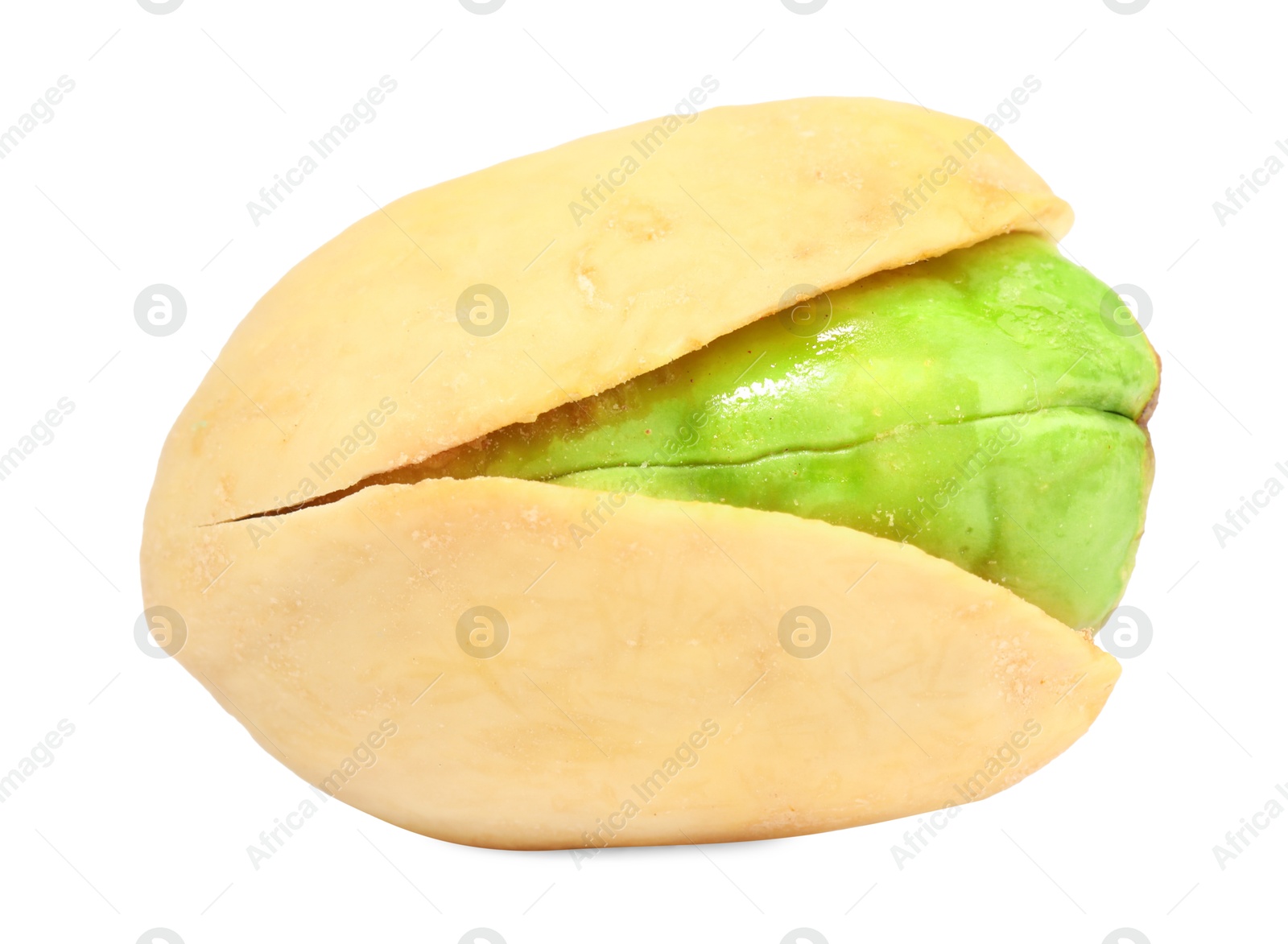 Photo of One tasty pistachio nut isolated on white