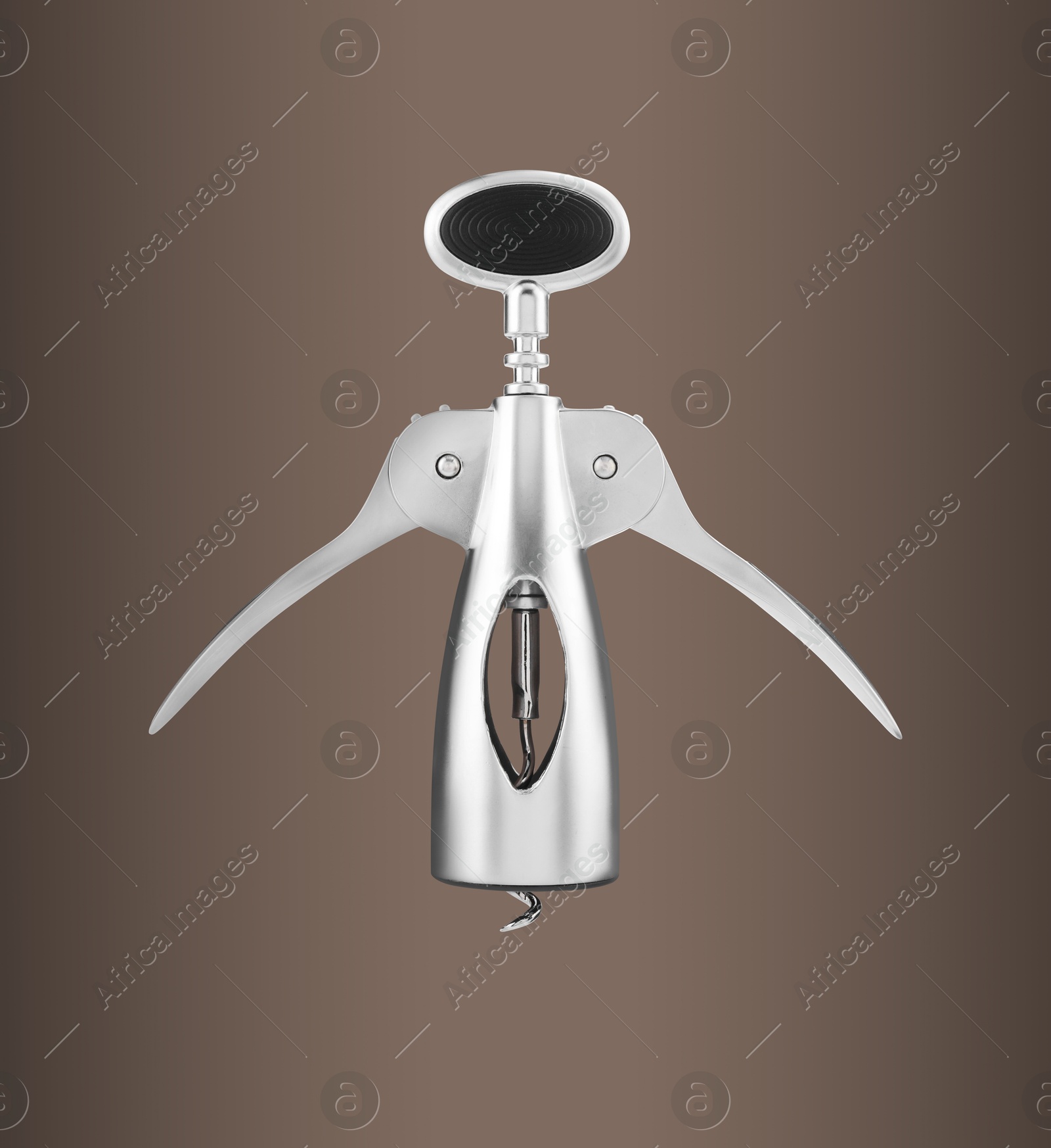 Image of Winged corkscrew with rack and pinion mechanism on pale brown gradient background