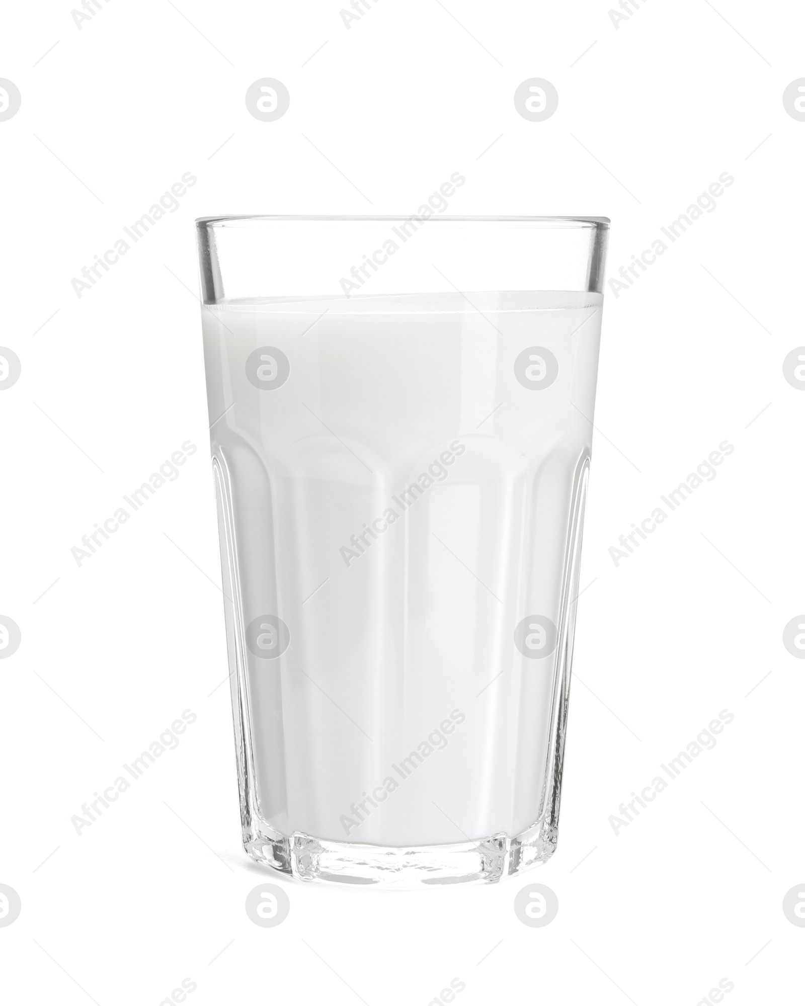 Photo of Tasty yogurt in glass isolated on white