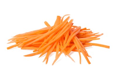 Cut fresh ripe carrot isolated on white