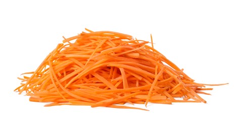 Cut fresh ripe carrot isolated on white