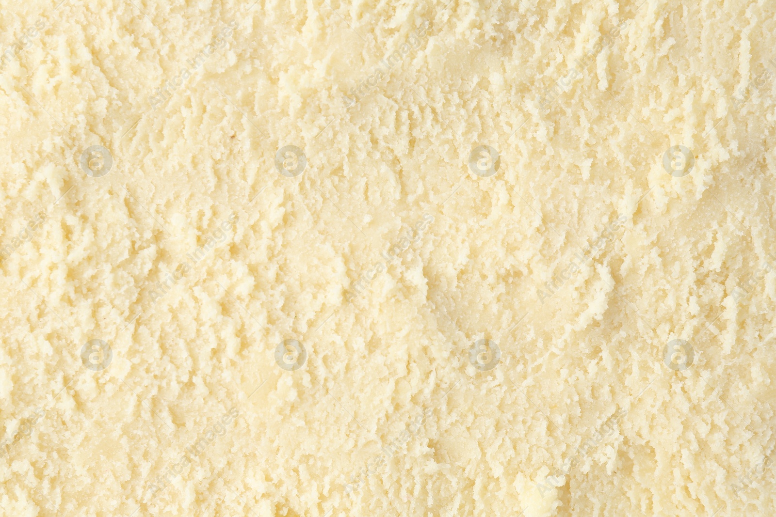 Photo of Tasty melon sorbet as background, top view