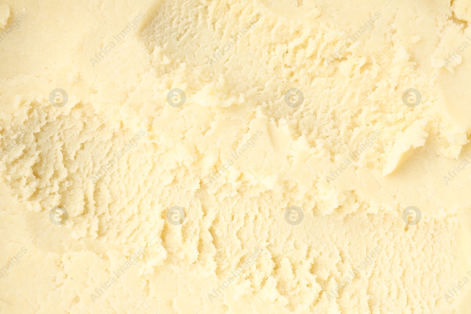 Photo of Tasty melon sorbet as background, top view