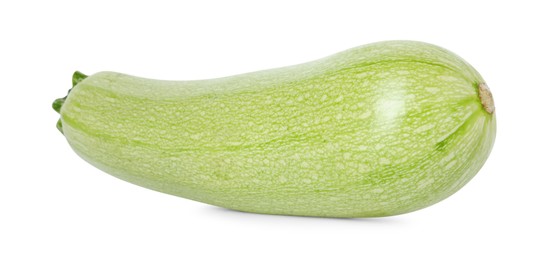 Photo of One fresh ripe zucchini isolated on white