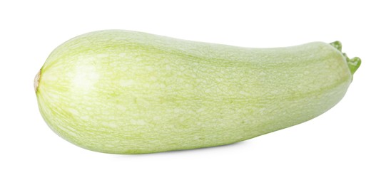 Photo of One fresh ripe zucchini isolated on white