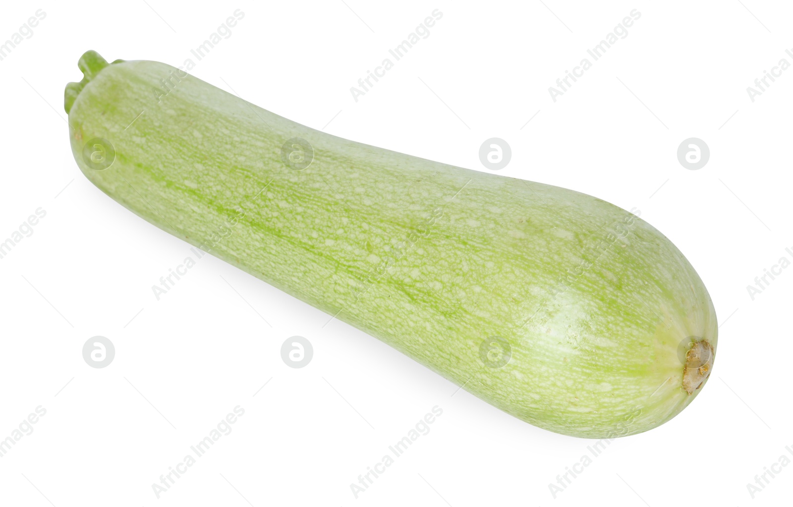 Photo of One fresh ripe zucchini isolated on white