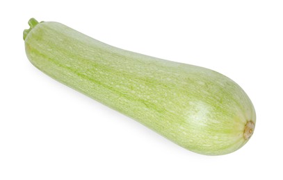 Photo of One fresh ripe zucchini isolated on white