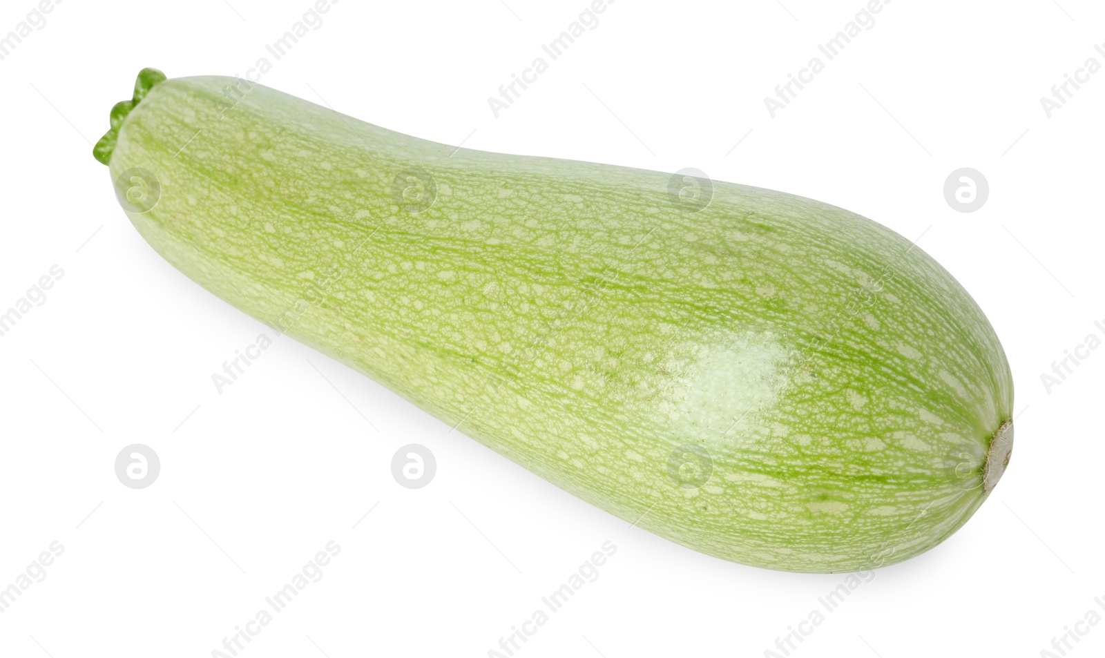 Photo of One fresh ripe zucchini isolated on white