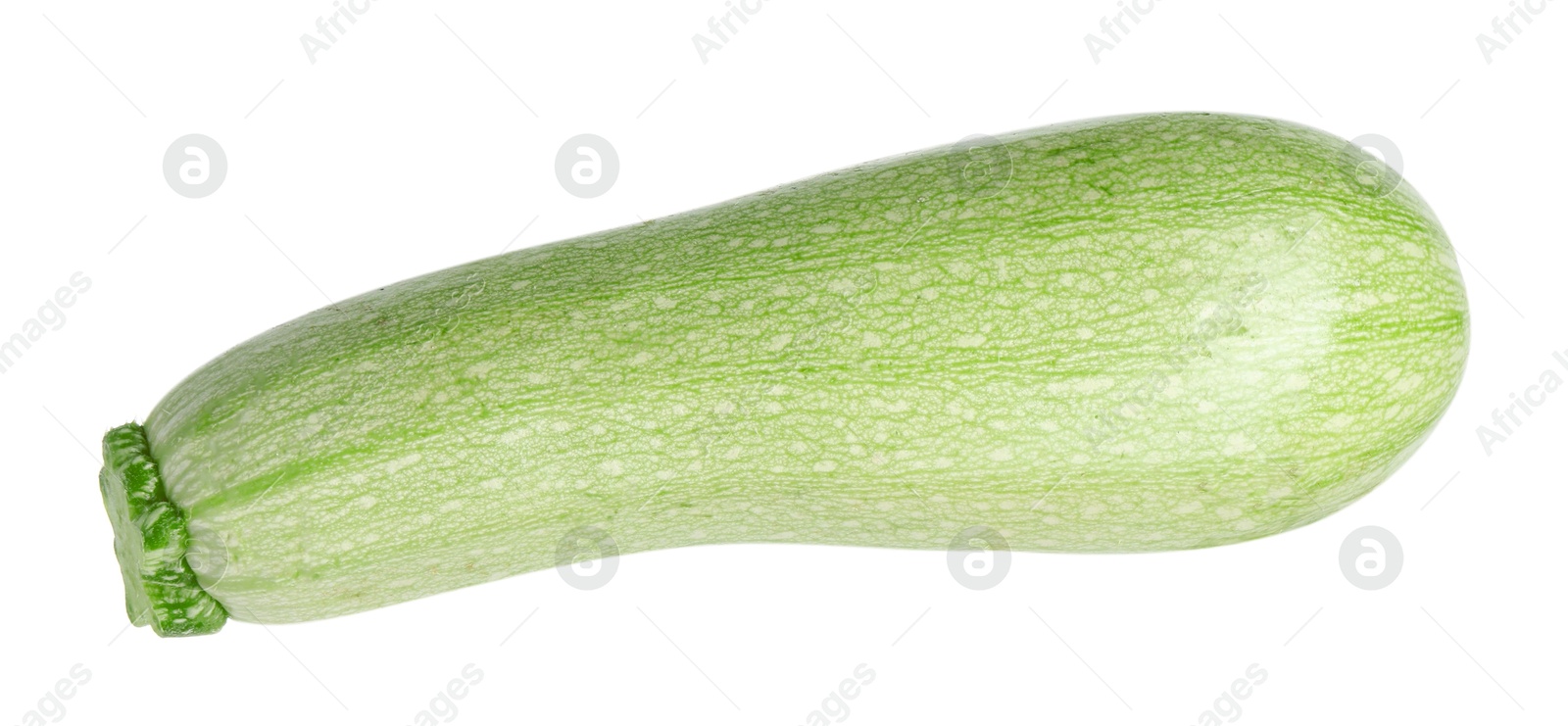 Photo of One fresh ripe zucchini isolated on white