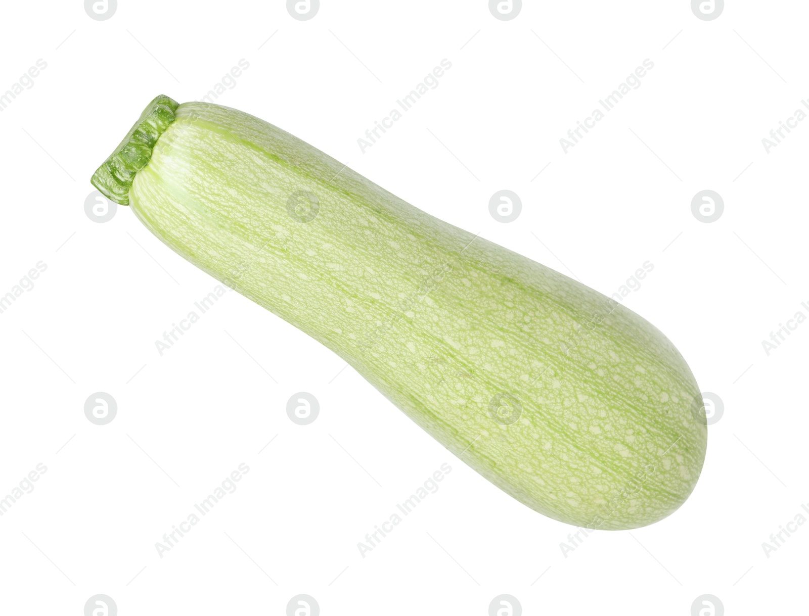 Photo of One fresh ripe zucchini isolated on white