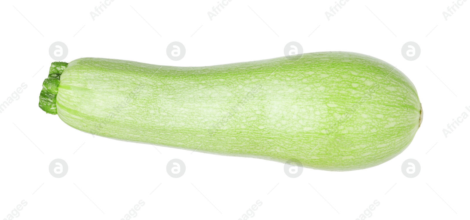 Photo of One fresh ripe zucchini isolated on white