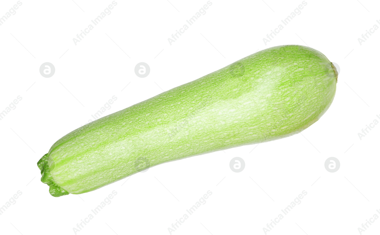 Photo of One fresh ripe zucchini isolated on white