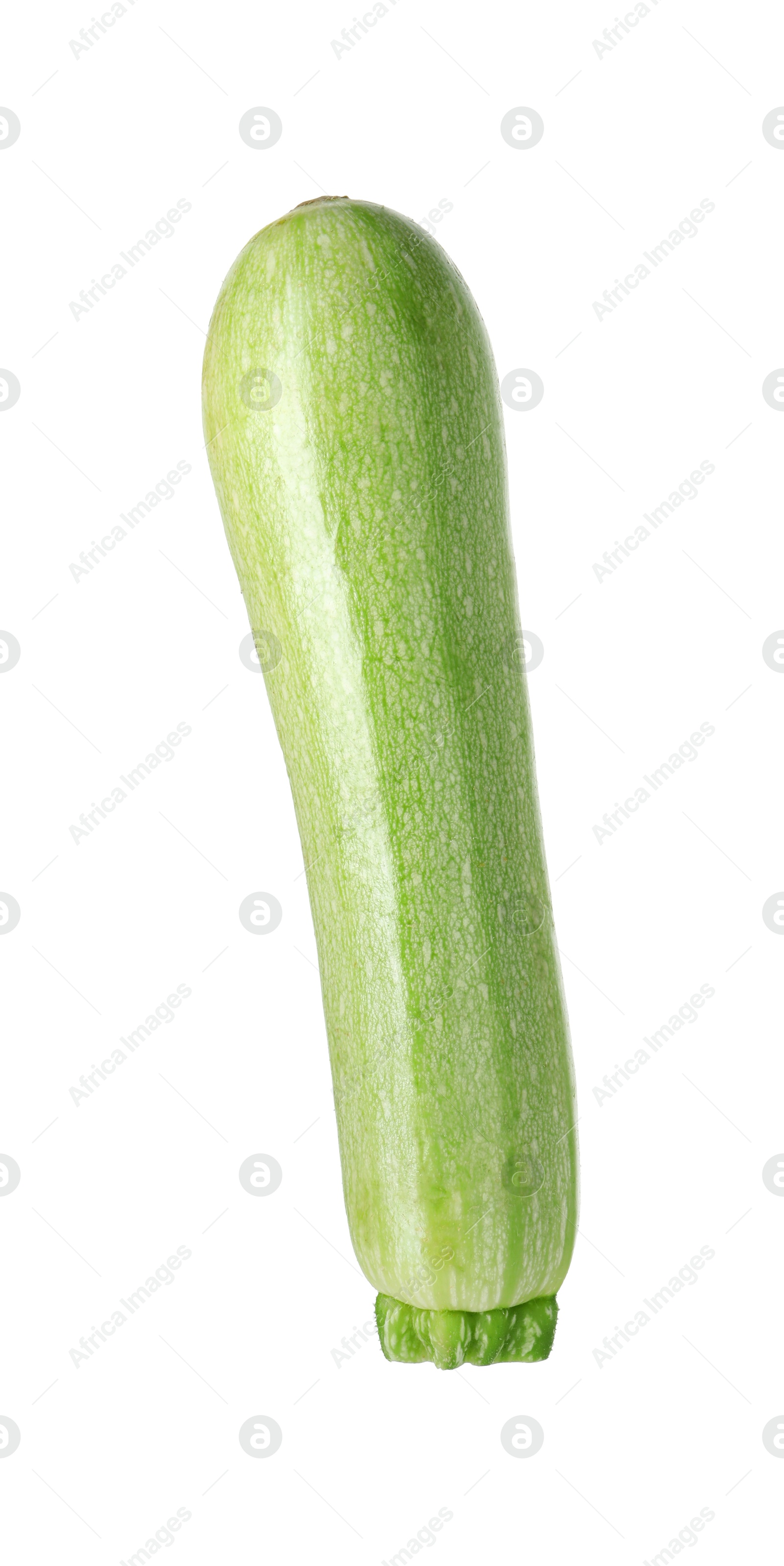 Photo of One fresh ripe zucchini isolated on white